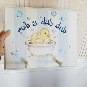 Kids hand painted  bath 2 hook